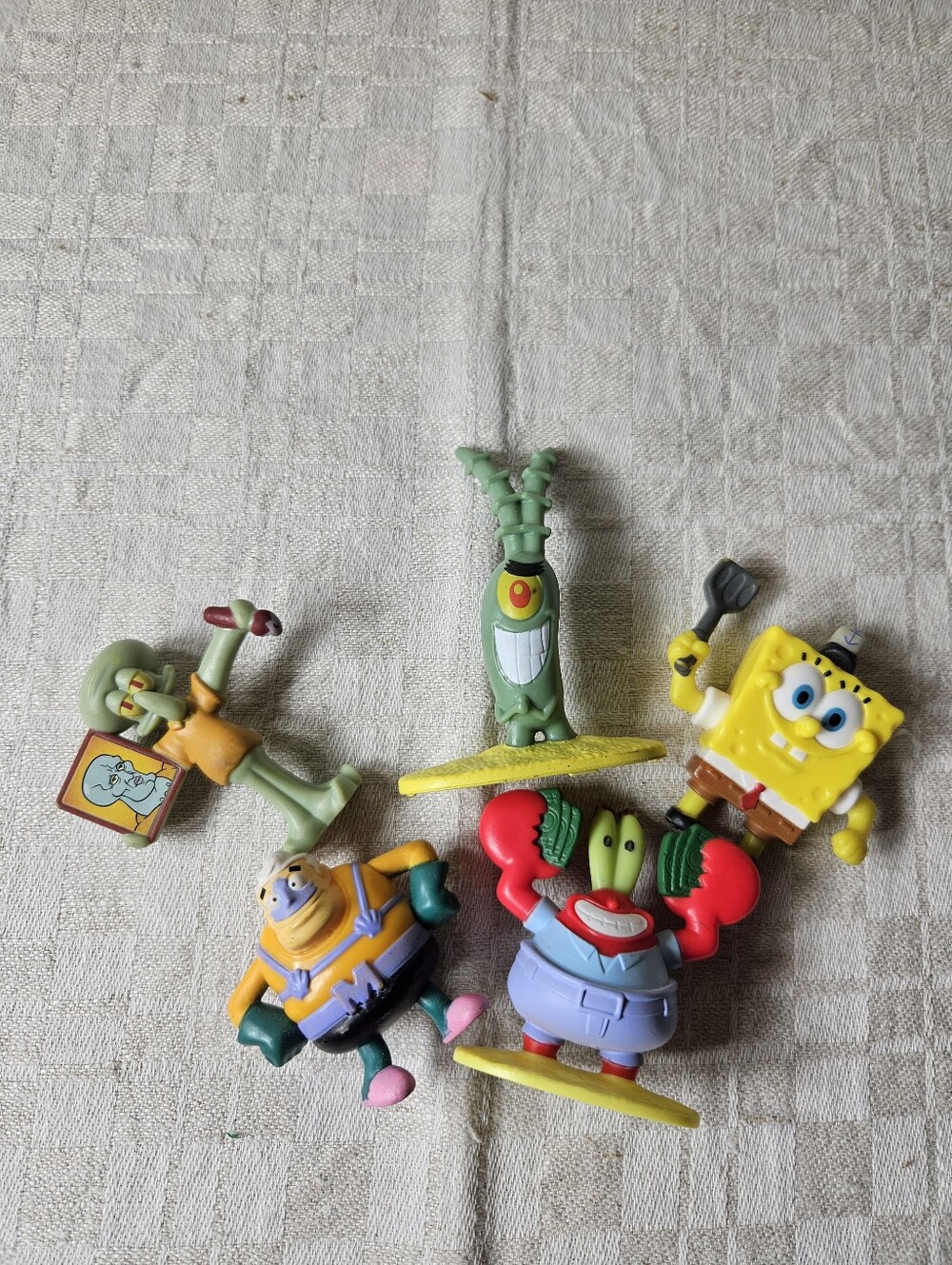 Spongebob Squarepants Mcdonalds Toy Lot Krusty Krabs Plankton Squidward